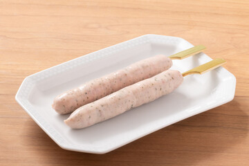 レモン＆パセリ　ソーセージ串　調理前