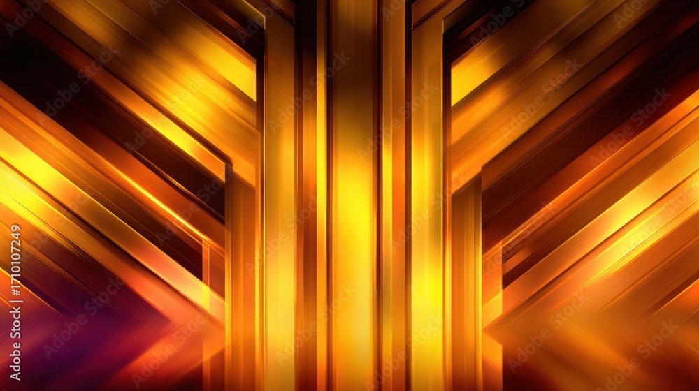 Poster vibrant golden abstract background with dynamic lines creating a sense of movement and depth