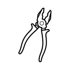 Illustration of a pair of pliers, a versatile hand tool used for gripping, cutting, and bending, isolated on white background ideal for diy projects