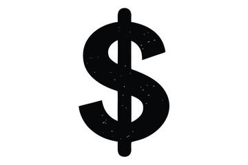 dollar sign vector icon silhouette illustration