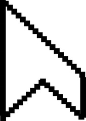 Pixel triangle logo, icon, symbol. Geometric shape