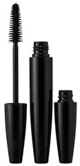 Sleek black mascara tube with wand and cap displayed on a clean background for beauty product showcase