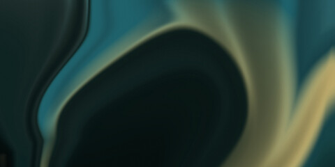 Dark teal and yellow abstract fluid motion