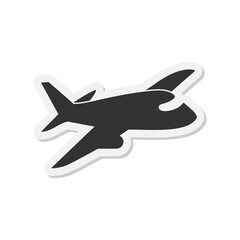 Plane sticker icon isolated on transparent background