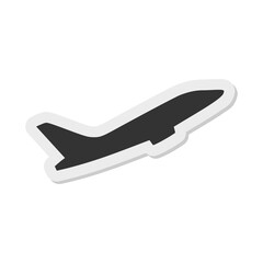 Plane sticker icon isolated on transparent background