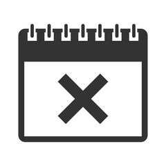 Planning calendar, Check mark symbol icon isolated on transparent background