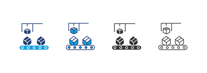 Production Icon Set Multiple Style Collection