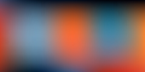 Blurred gradient of red, orange, and blue colors creating a soft backdrop