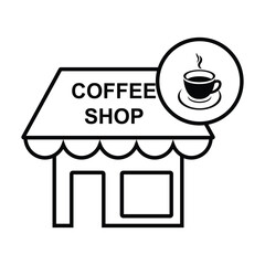 coffee shop sign symbol icon vector