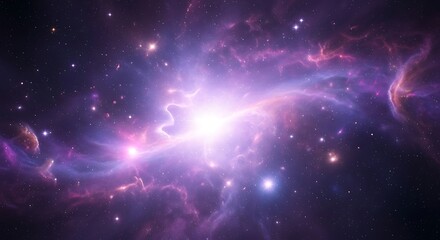 Naklejka premium Cosmic Nebulae, Stellar Explosion, Deep Space.