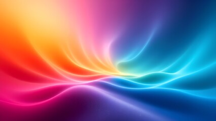 Fototapeta premium A vibrant, abstract image featuring flowing waves of color, blending smoothly from shades of pink to blue, creating a visually dynamic and energetic effect.