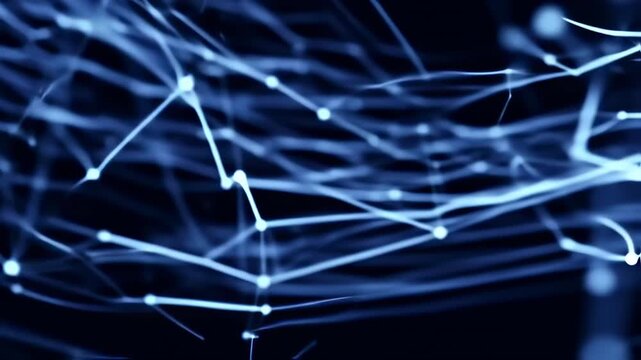 Abstract network of light trails - Powered by Adobe