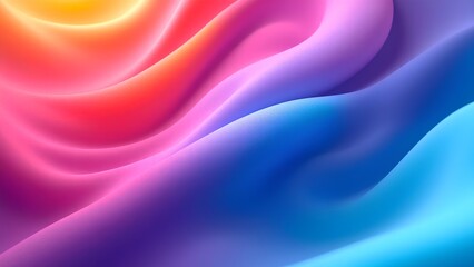 Obraz premium A vibrant, abstract image showcasing flowing waves of color, blending shades of pink, purple, and blue in a smooth, dynamic design.