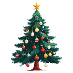 christmas tree isolated on white