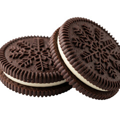 Delicious chocolate sandwich cookies with cream filling perfect snack for any occasion transparent background