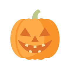 Smiling jackolantern, a cheerful halloween symbol