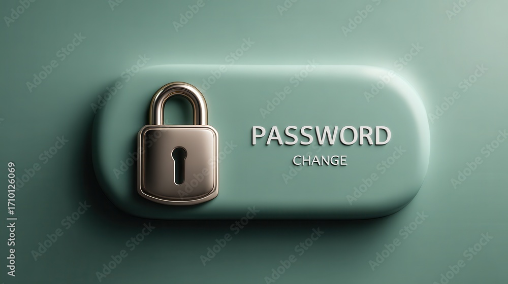 Poster enhancing password management minimal ui illustration of password change prompt digital workspace gr