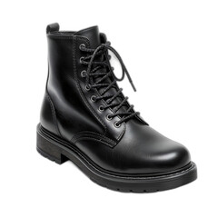 black leather boots