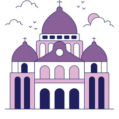 Premium design icon of sacre coeur