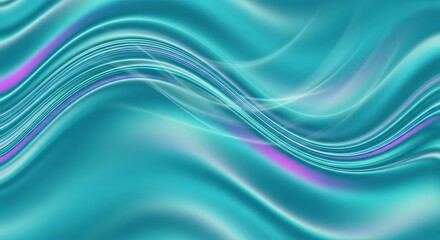 Fototapeta premium Abstract Teal and Purple Wave Background Elegant Swirling Design for Walls, Wallpaper, and Digital Art
