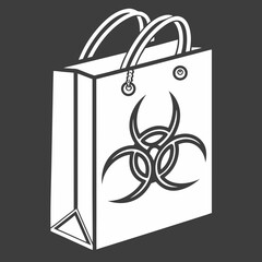 Biohazard Symbol on Shopping Bag
