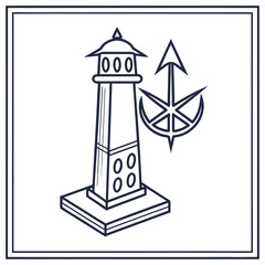 Nautical Beacon Lighthouse and Symbol of the Sea