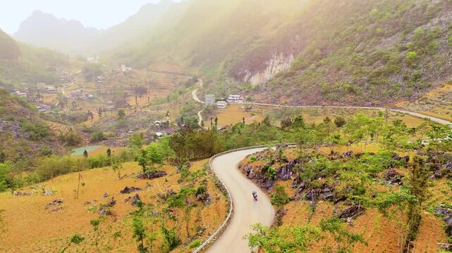 Cinematic Drone Footage of Ha Giang Loop &ndash; Motocross Adventure Through Vietnam&rsquo;s Mountains