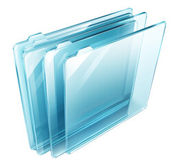 Transparent file folders organized and ready for important documents and files