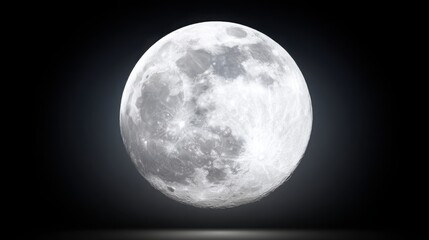 Fototapeta premium crater. The moon's rugged surface shines in stark detail against the vast darkness of space, a celestial marvel. STEM education sheets.