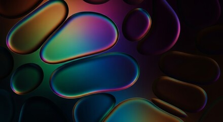 Iridescent Abstract A Dazzling Dance of Color and Light for Backgrounds, Wall Art and Modern Wallpaper Designs