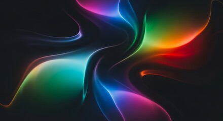 Abstract swirling design with vibrant colors and a dark background, perfect for modern wallpaper, background, and artistic visual elements, adding a touch of dynamism and sophistication