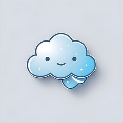 Obraz premium Minimal Dream Cloud Vector Icon