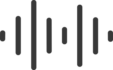 Sound waveform or audio signal icon