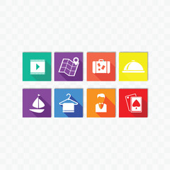 Travel & Transport Vector Set – Airplanes, Cars, Trains, Maps & Logistics Icons