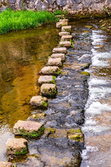 Rio Sella en Cangas de Onís, Asturias, España.