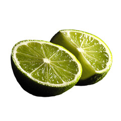 Stunning Lime Halves on Glossy Black Surface - Vibrant Citrus Display