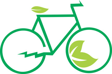  eco bio bike energy logo on eco friendly label