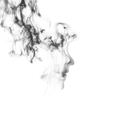 Ethereal Smoke Billows Separated from Background