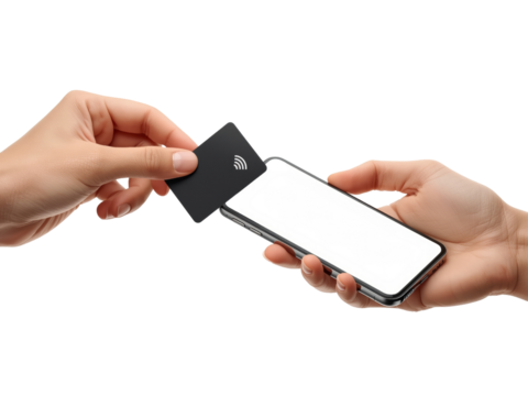 Contactless Payment Integration Seamless transaction with Mobile and Card, isolated transparent