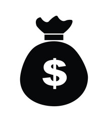 Money bag icon with dollar symbol