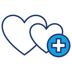 Fototapeta premium Health Blue Icon