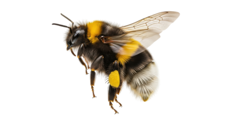 Isolated bumblebee flying
