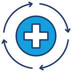 Fototapeta premium Healing Blue Icon