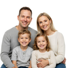 Family of Four in Cozy Knits – Warmth, Harmony, and Loving Togetherness
