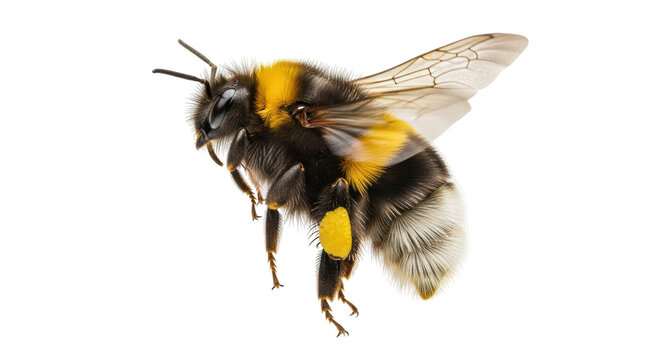 Isolated bumblebee flying
