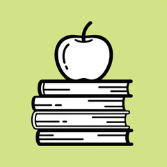 Simple vector of an apple on ...