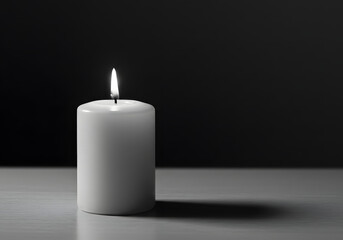 Elegant candle flame light illustration on transparent backdrop