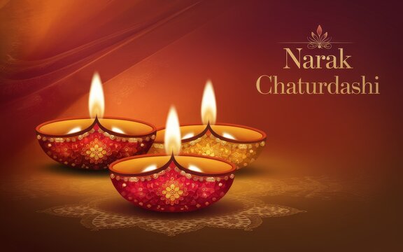 Happy Narak Chaturdashi Message Card