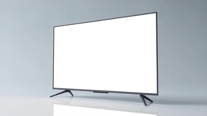 Sleek modern television with vibrant blank screen ready for dynamic content display, perfect for technology and entertainment visuals.