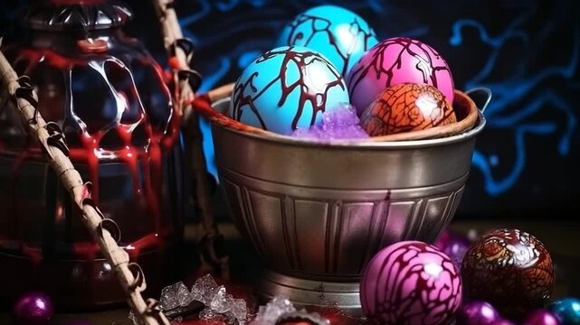 Traditional species paint in bowl for celebration holiday holi